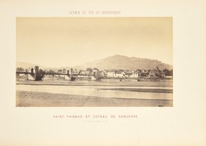 Saint-Thibaud und Coteau de Sancerre, Ansicht vom Eisenbahnweg von Auguste Hippolyte Collard