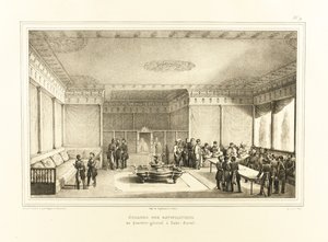 Unterzeichnung des Vertrags von Adrianopel im alten Palast von Edirne, 1834 von Auguste Joseph Desarnod