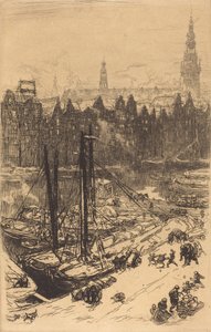 Amsterdam gesehen vom Victoria Hotel Amsterdamvue de Victoria Hotel, 1901 von Auguste Lepere
