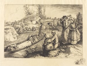Beerdigung im Vendeen-Sumpf, 1901 von Auguste Lepere