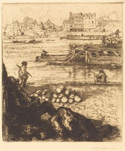 Le débardeur, quai de La Gare von Auguste Lepere