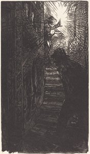Skulpturierte Treppe Rue Boutebrie