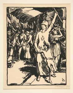 Der Krieg ist erklärt, aus La Guerre de 1914, erste Serie, Nr. 8