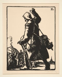 Le permissionnaire (Soldat auf Urlaub), aus La Guerre de 1914, erste Serie, Nr. 16
