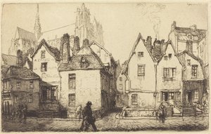 Alte Häuser in Amiens, 1907 von Auguste Lepere
