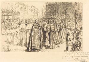 Rückkehr der Prozession zur Kathedrale von Nantes