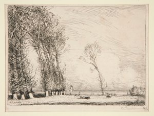 Vorhang aus Pappeln (Vendée) von Auguste Lepere