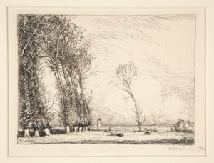 Vorhang aus Pappeln (Vendée) von Auguste Lepere