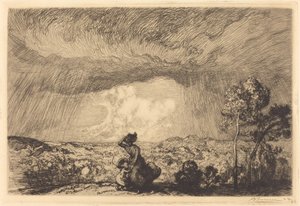 Sturm auf der Düne, Vendée von Auguste Lepere
