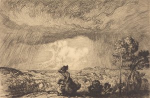 Sturm auf der Düne, Vendée von Auguste Lepere