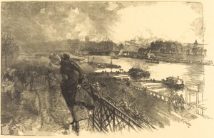 Die Seine nahe der Austerlitz-Brücke von Auguste Lepere