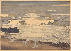 Entfesselte Wellen, Flut von September 1901 von Auguste Lepere