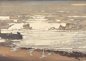 Entfesselte Wellen, Flut von September, 1901 von Auguste Lepere