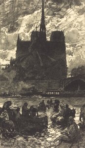 Tränke hinter Notre-Dame, 1897 von Auguste Lepere