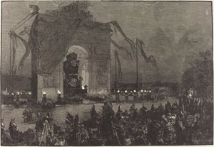 Beerdigung von Victor Hugo. Die Totenwache