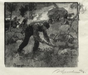 Heidekrautjäger von Auguste Louis Lepère