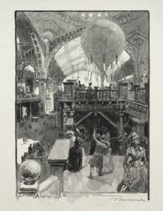 Der Palast der freien Künste, Innenansicht von Auguste Louis Lepère