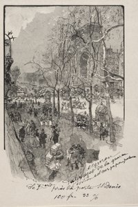Les Boulevards, prèes de la Porte St. Denis von Auguste Louis Lepère