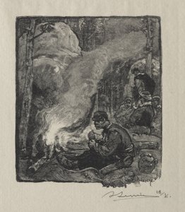 Mahlzeit der Holzfäller von Auguste Louis Lepère