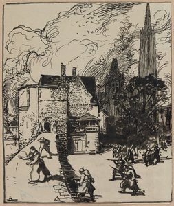 Belagerung von Maubeuge von Auguste Louis Lepère