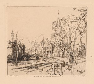 Die Béguinage-Brücke in Brügge von Auguste Louis Lepère
