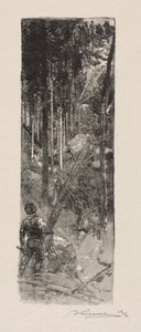 Fällung der Kiefern von Auguste Louis Lepère