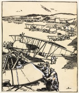 Flugzeuge ruhen auf dem Gelände (recto)