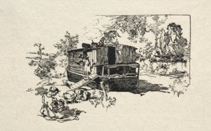 Hausboot von Auguste Louis Lepère