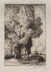 Bourrine in den Pappeln von Auguste Louis Lepère