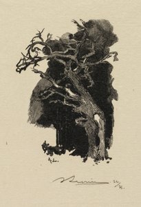 Wald von Fontainebleau: Der Wütende La Forêt de Fontainebleau: Le rageur, 1890 von Auguste Louis Lepère