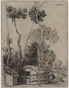 Landschaft mit Hütten von Auguste Louis Lepère
