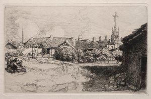 Le Calvaire, St. Jean-de-Mont, 1909 von Auguste Louis Lepère