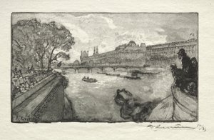 Der Louvre, gesehen von der Pont Neuf