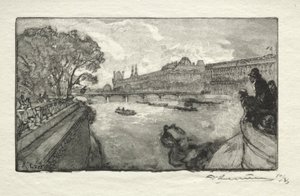 Der Louvre, gesehen von der Pont Neuf, 1890