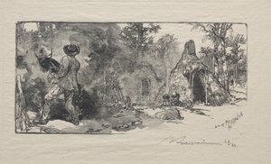 Les Charbonniere, 1887 von Auguste Louis Lepère
