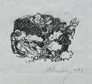 Pariser Almanach, 1897: Schlussstück, Winter von Auguste Louis Lepère