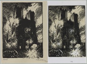 Reims, 1914 von Auguste Louis Lepère