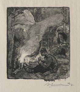 Repas des Bûcherons, 1887 von Auguste Louis Lepère