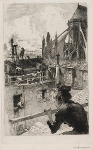 Auf den Dächern bei Notre Dame von Auguste Louis Lepère