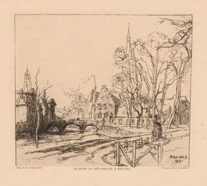 Die Béguinage-Brücke in Brügge von Auguste Louis Lepère