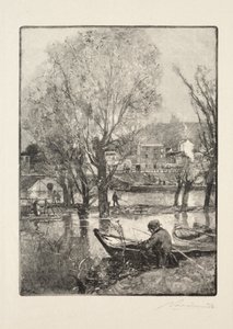 Eine Ecke der Insel Billancourt von Auguste Louis Lepère