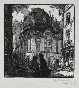 Ansicht des Hotel Colbert von Auguste Louis Lepère