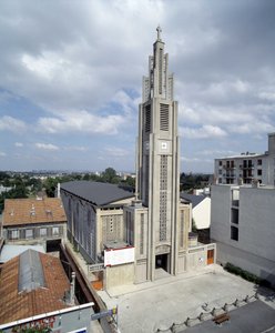 Gesamtansicht der Kirche Notre Dame de Le Raincy (Seine-Saint-Denis) 1923