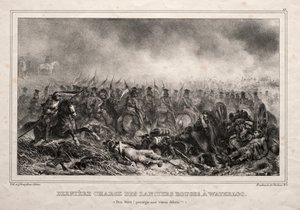 Letzter Angriff der roten Lanzenreiter bei Waterloo von Auguste Raffet