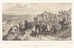 Die Araber signalisieren das Herannahen der französischen Armee von Auguste Raffet