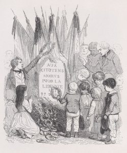 Die Gräber des Juli aus Die vollständigen Werke von Béranger von Auguste Raffet
