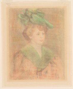 Dame mit grünem Hut (Mlle. Dieterle?) von Auguste Renoir