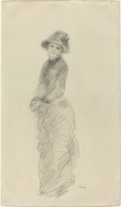 Stehende junge Frau von Auguste Renoir