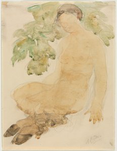 Faunesse, ca. 1905 (Aquarell über Graphit) von Auguste Rodin