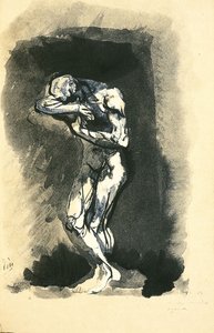 Illustration für Les Fleurs du Mal Die Blumen des Bösen von Charles Baudelaire, 1887-1888 von Auguste Rodin